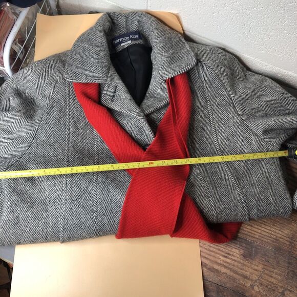 Vintage Herman Kay Wool Coat w/scarf. Size 12 Beautiful!! - Picture 8 of 9